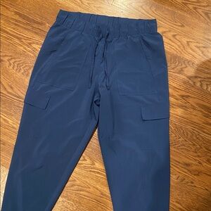 Women's Medium Athletic Cargo Joggers Blue NWOT